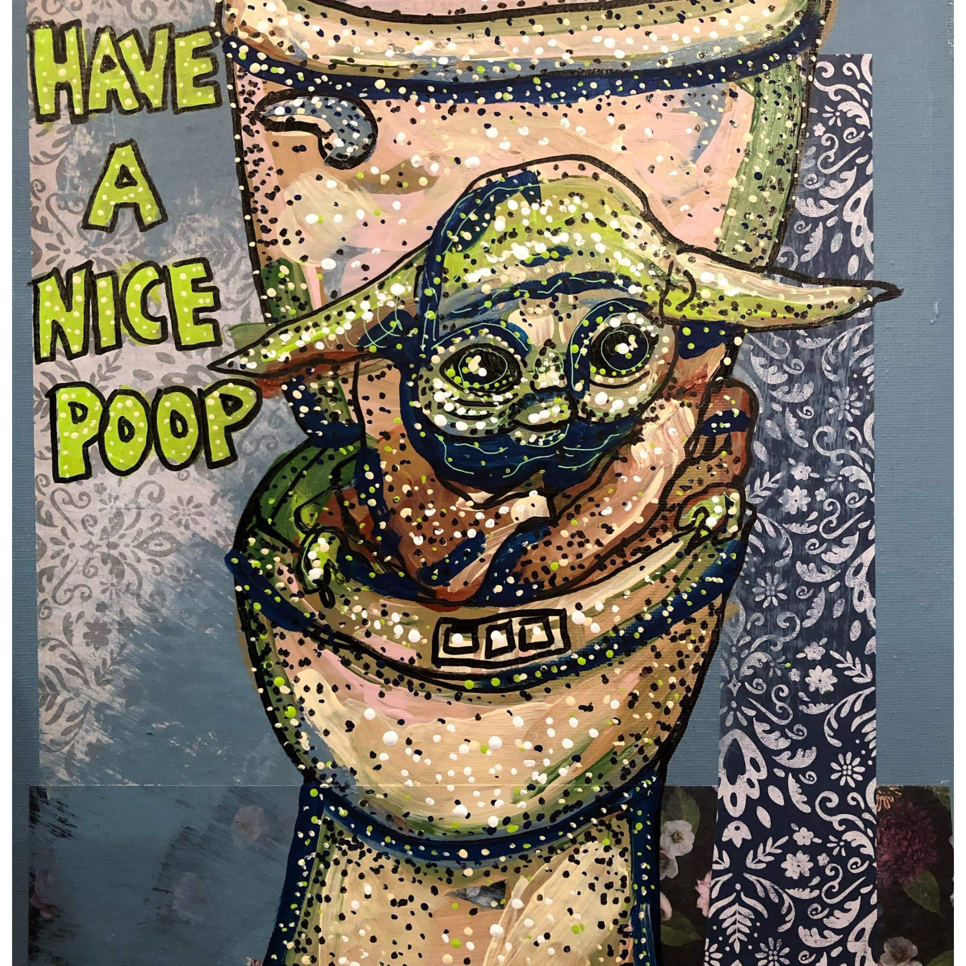 Have A Nice Poop - Space Toilet Edition - Heather Freitas - fine art home deccor