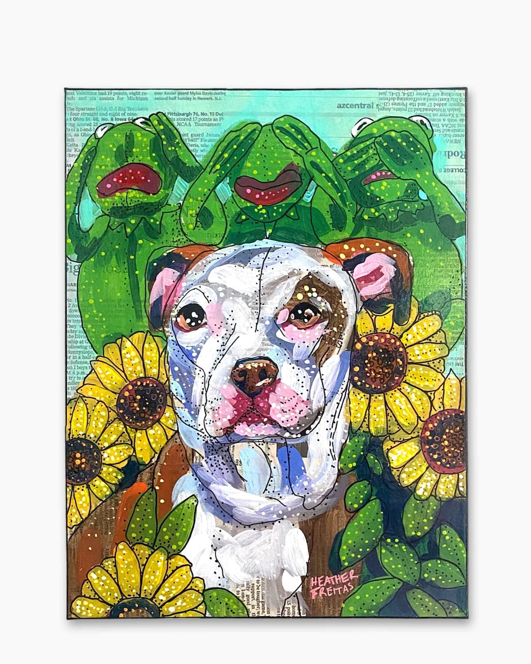 Hear No Evil, See No Evil, Bark No Evil Pit Bull - Heather Freitas 