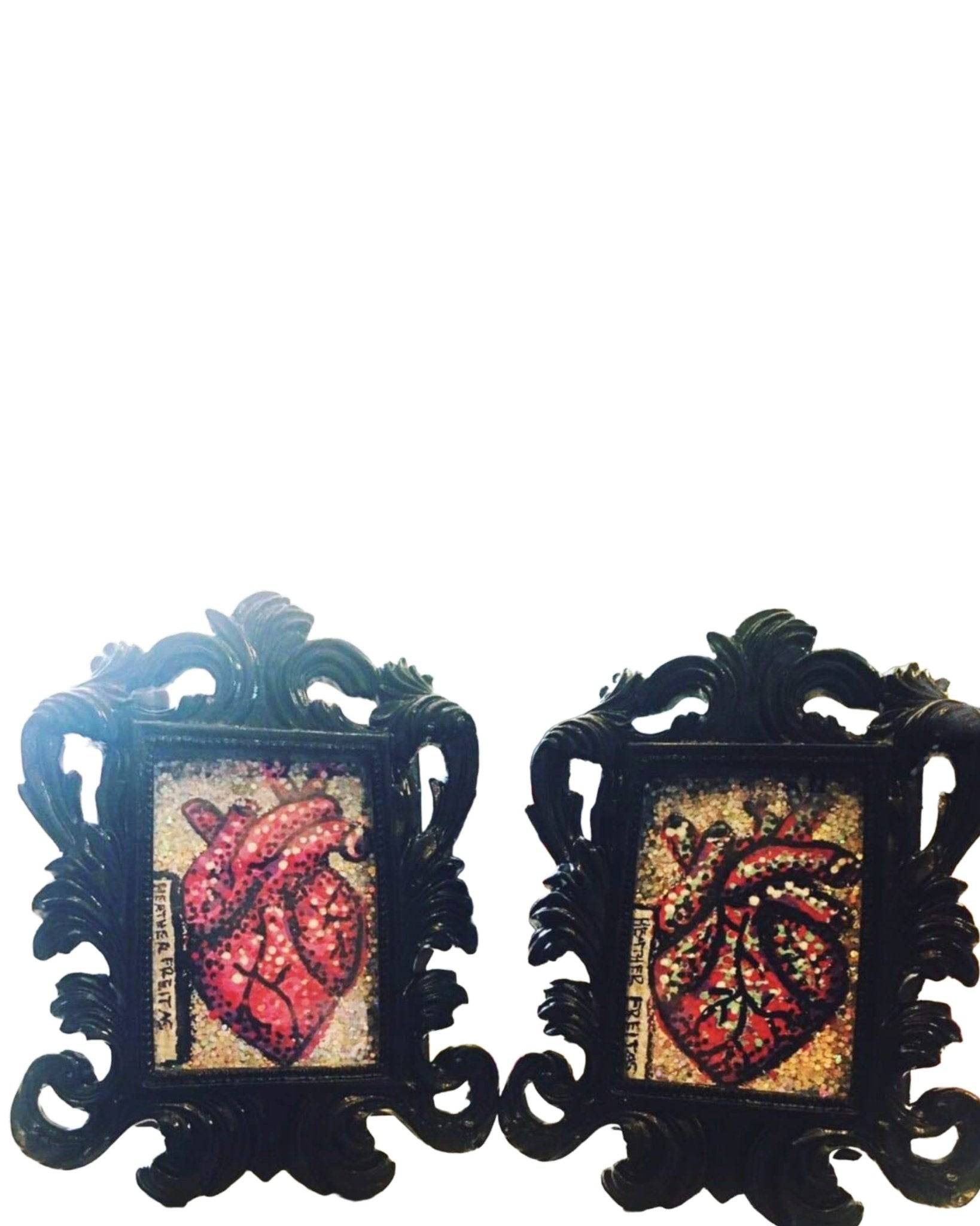 Hearts Forever Minis set of 2 - Heather Freitas - fine art home deccor