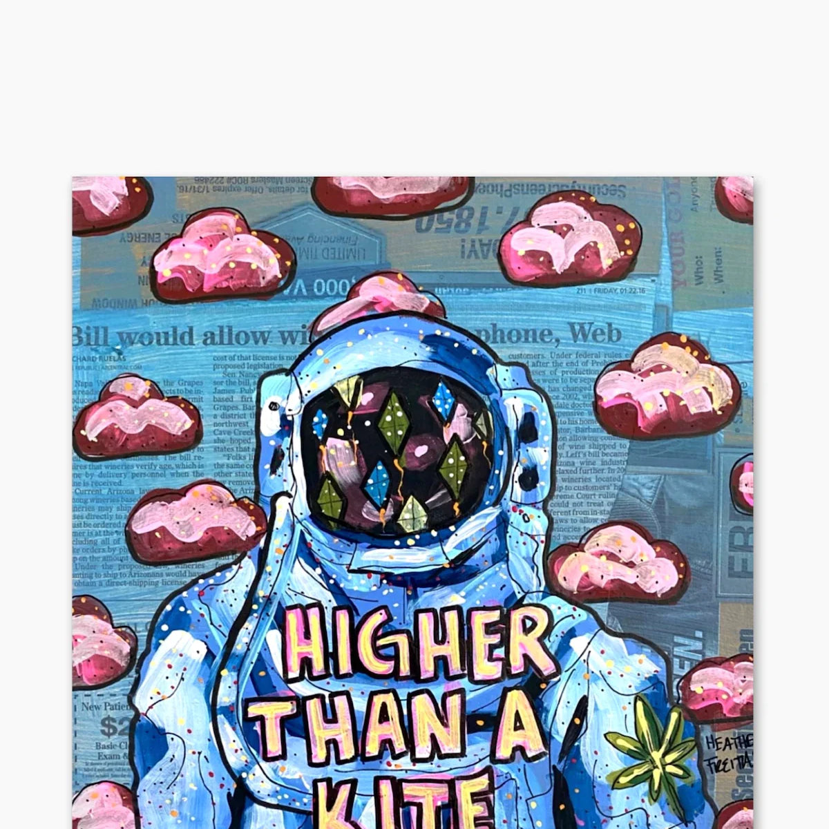 Higher Than A Kite ( Original Painting ) - Heather Freitas - fine art home deccor