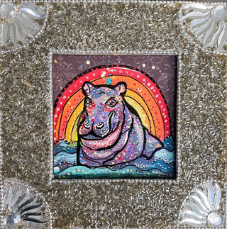 Hippo Happiness - Heather Freitas - fine art home deccor