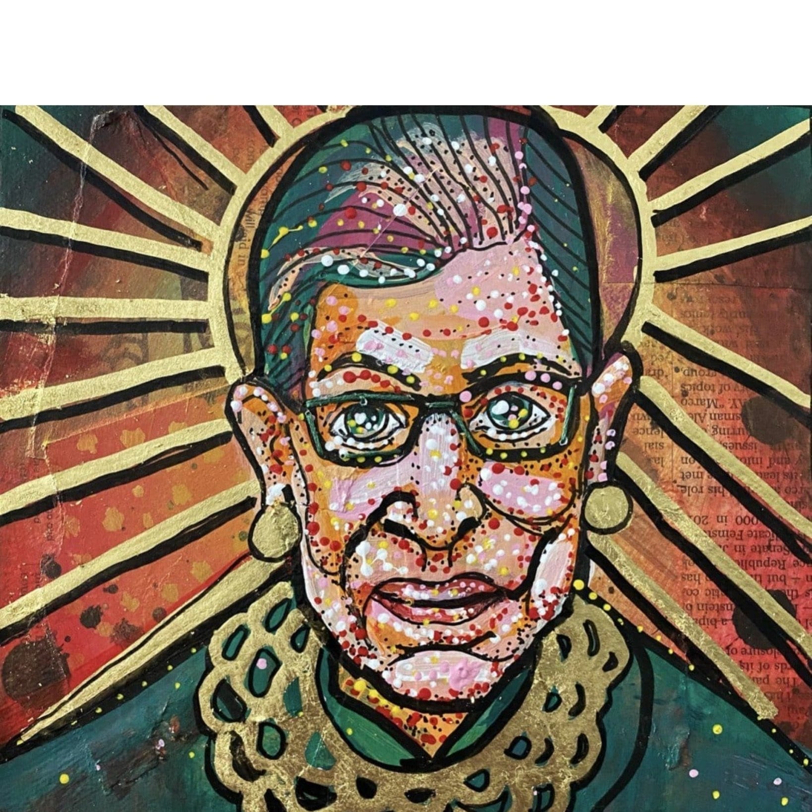 Holy RBG- Vintage Edition - Heather Freitas - fine art home deccor