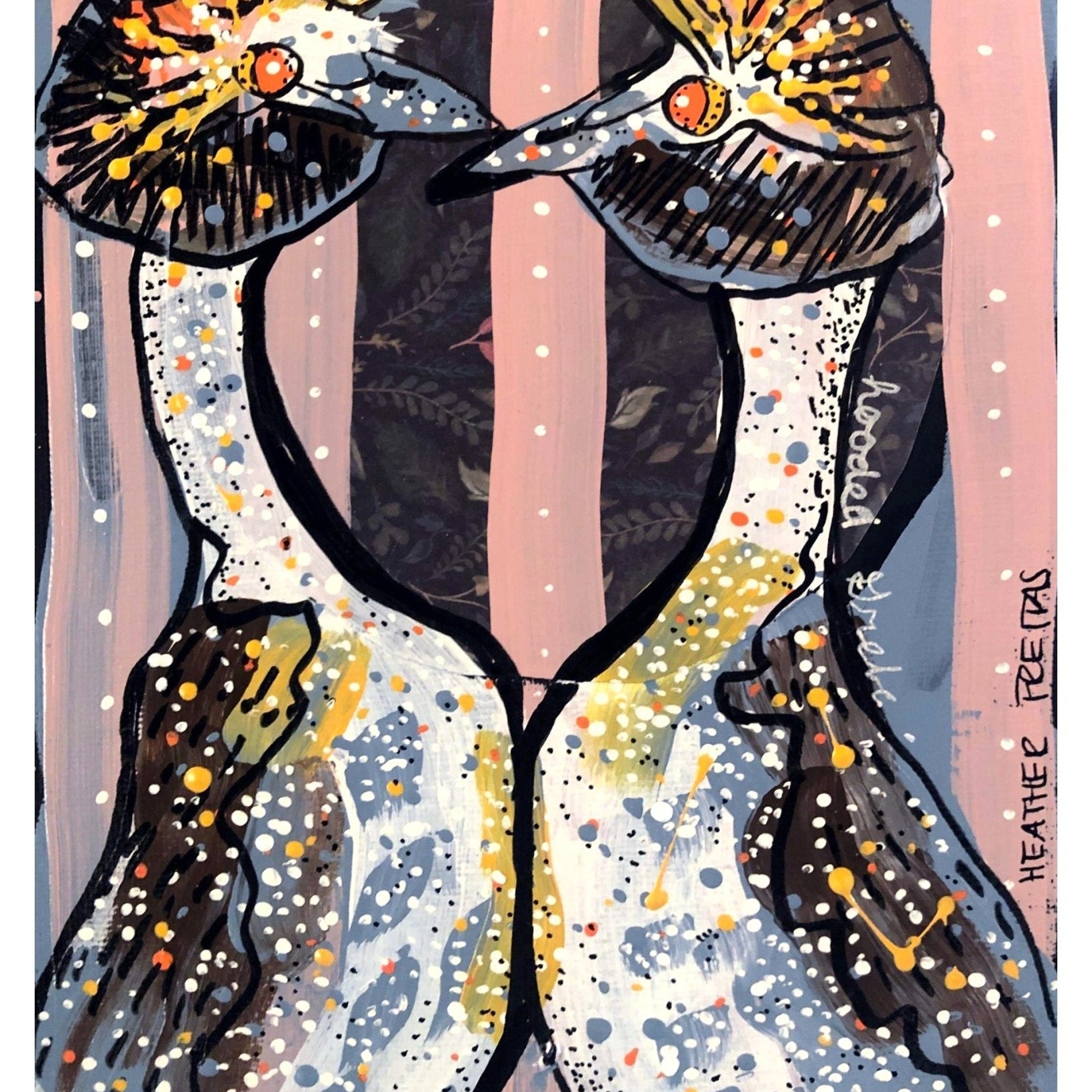 Hooded Grebe - Heather Freitas - fine art home deccor
