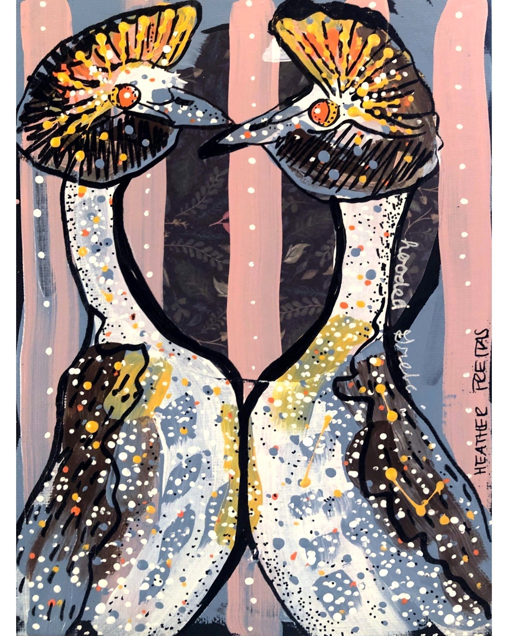 Hooded Grebe - Heather Freitas - fine art home deccor