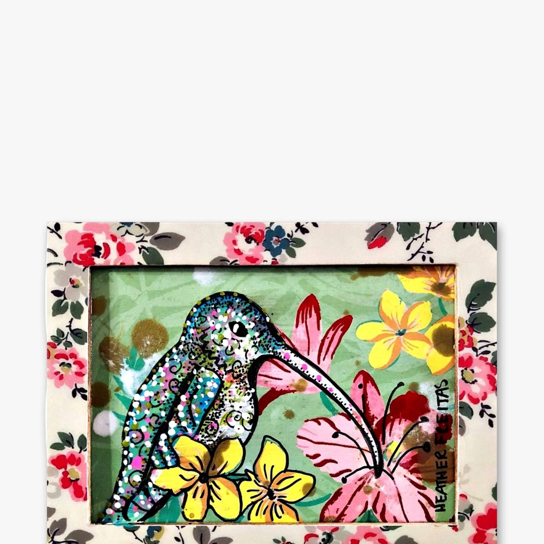 Hummingbirds Flowers - Heather Freitas - fine art home deccor