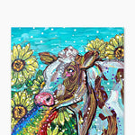 I Always Wanted A Cow Rainbow Tides ( Original Painting ) - Heather Freitas - fine art home deccor
