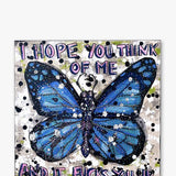 I Hope You Think Of Me And It Fucks You Up ( Original Painting ) - Heather Freitas - fine art home deccor