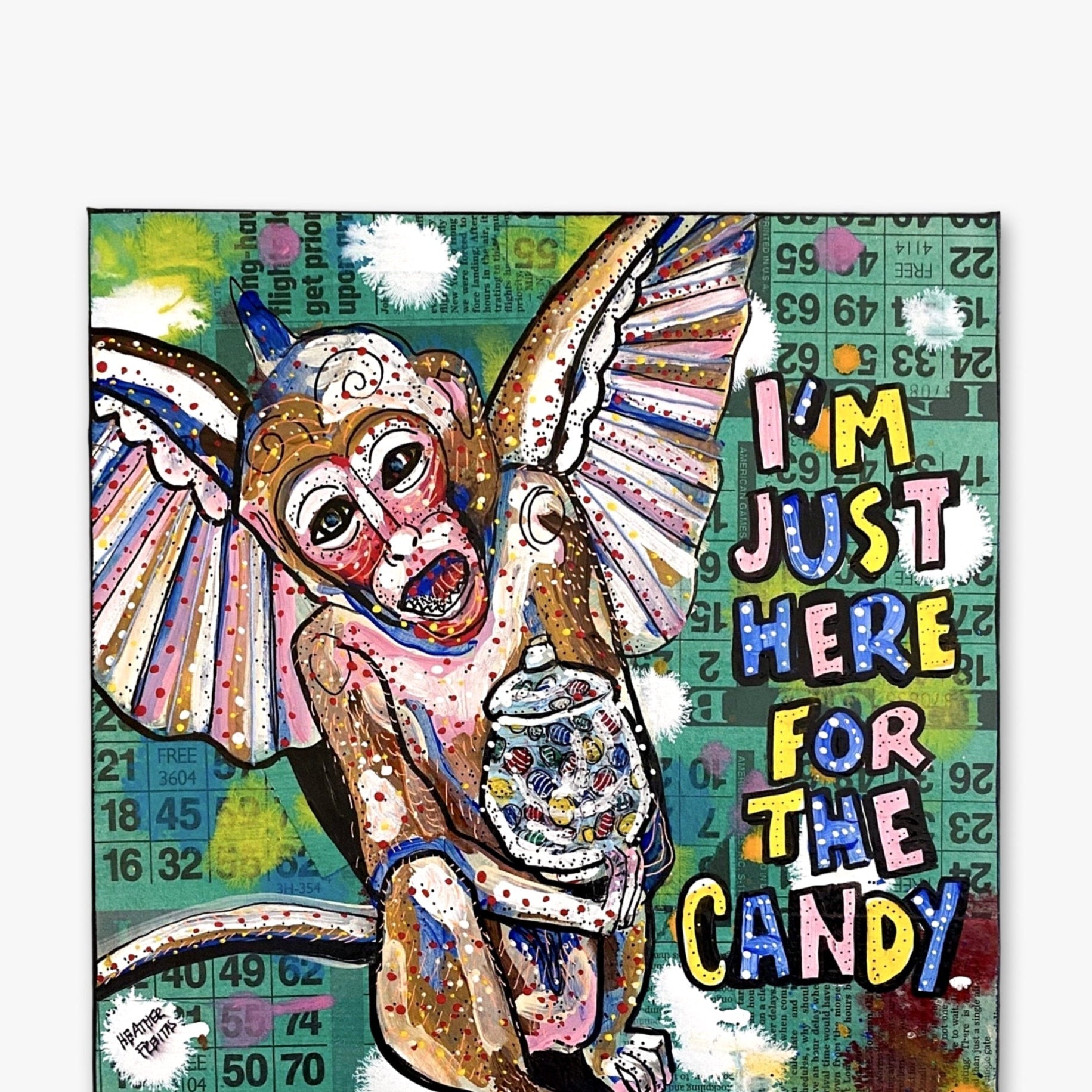 I’m Just Here For The Candy - Flying Monkeys - Heather Freitas - fine art home deccor
