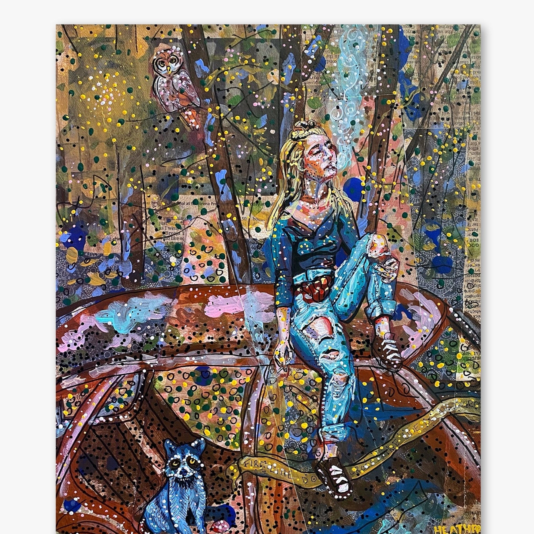@igotchabud ( Original Painting ) - Heather Freitas - fine art home deccor