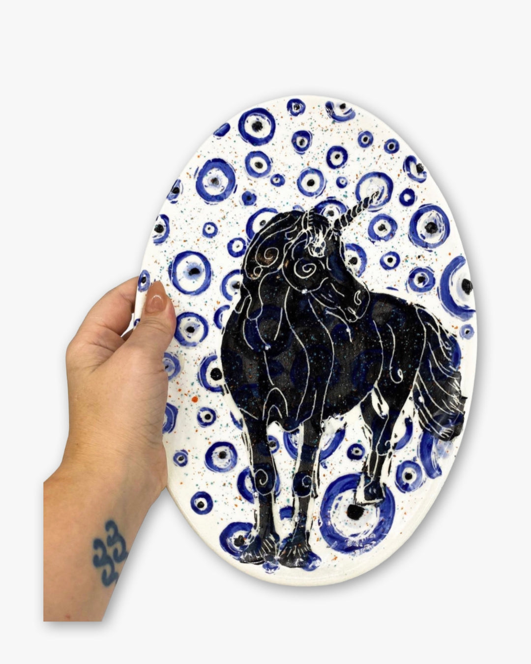 Unicorns & Evil Eyes Ceramic Plate
