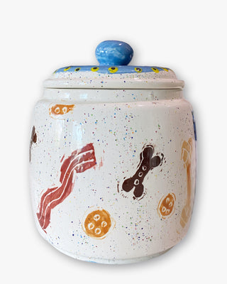 Ruff Day I Need A Treat Cookie Jar ( hand painted glaze )