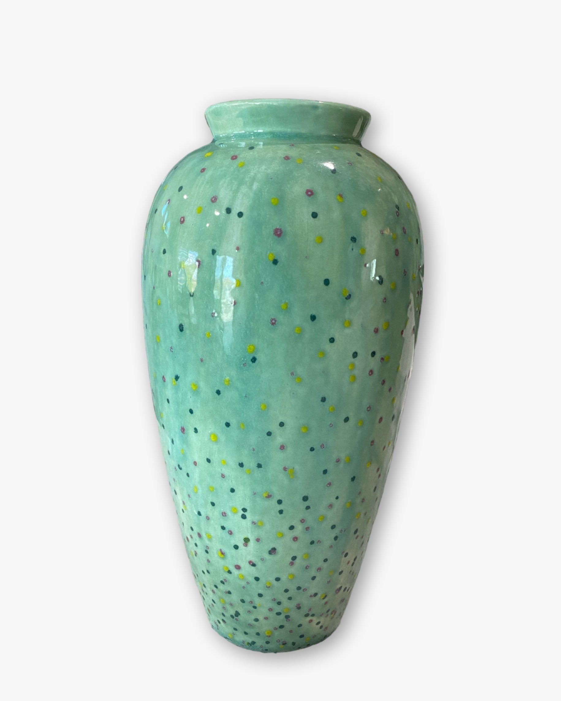 Verde Party Polka Dot Ceramic Vase