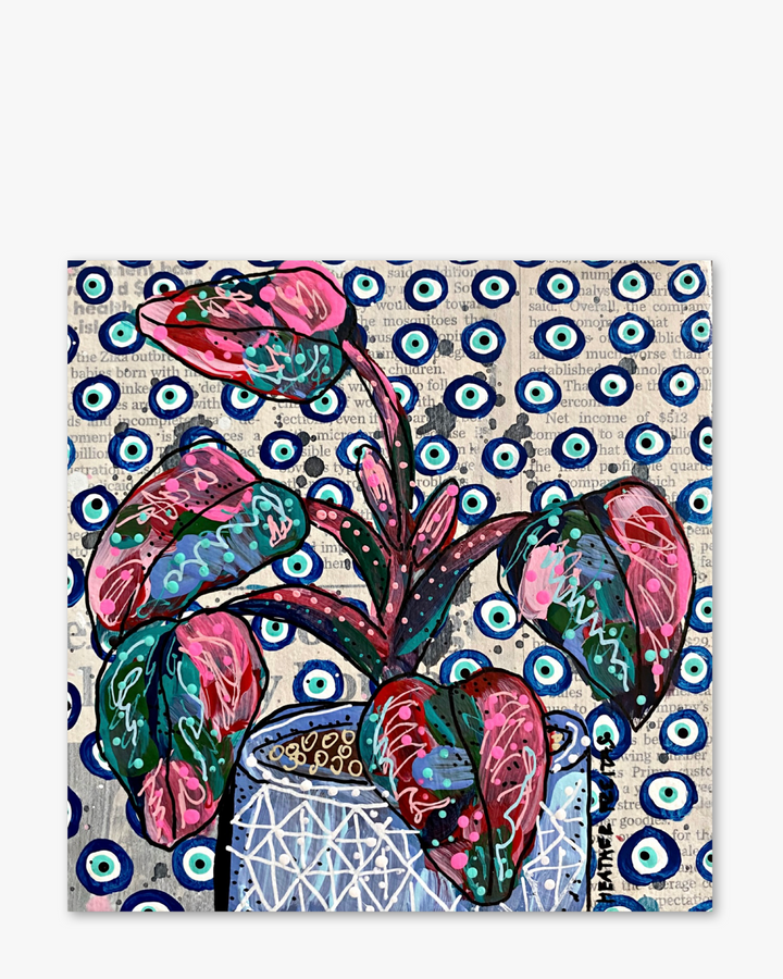 Pink Princess Philodendron ( Original Painting ) - Heather Freitas 