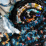 King Black Cat ( Fine Art Tapestry With Beaded Accents ) - Heather Freitas - fine art home deccor