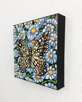 Field Of Daisy’s Butterfly ( Original Painting ) - Heather Freitas - fine art home deccor