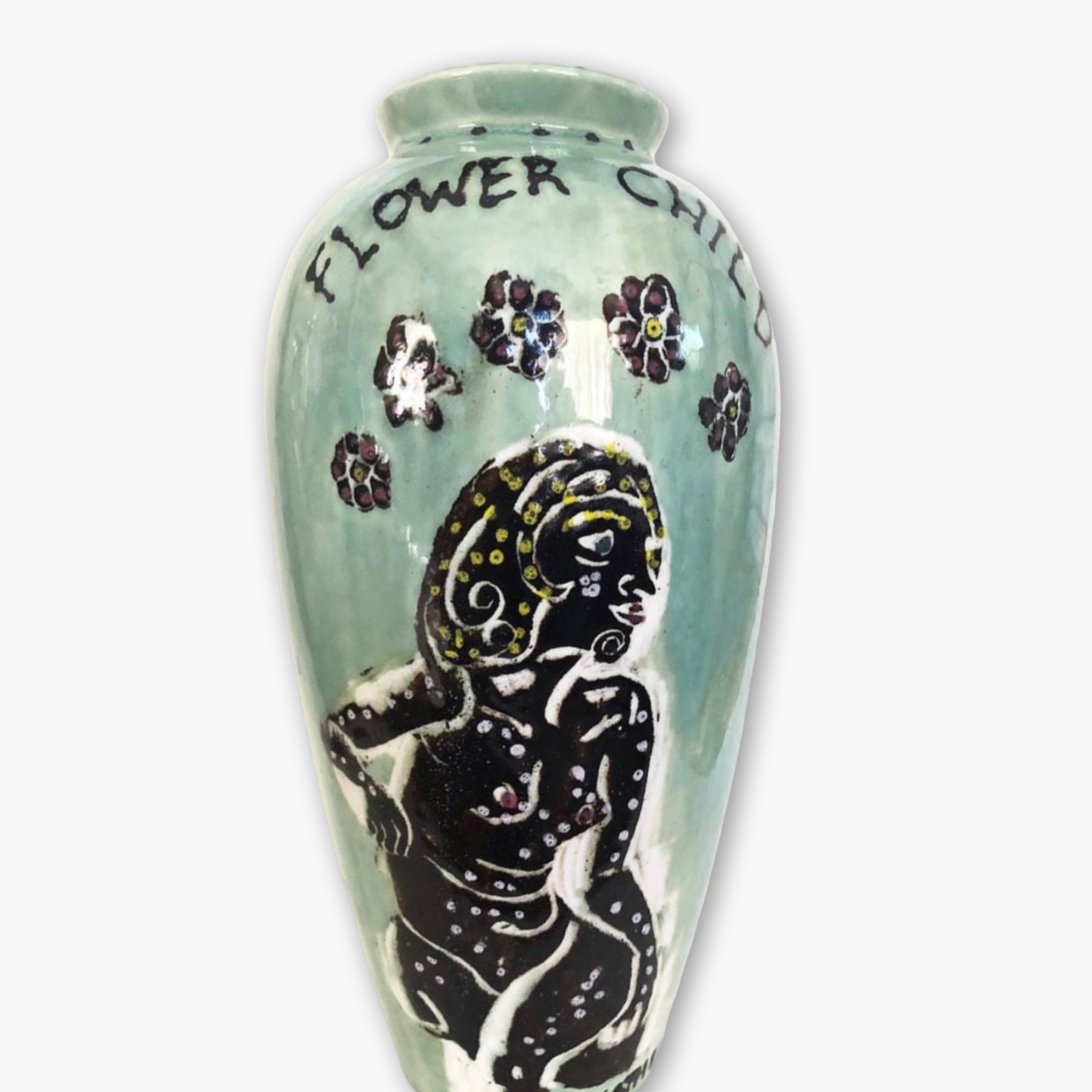 Flower Child Ceramic Vase - Heather Freitas - fine art home deccor