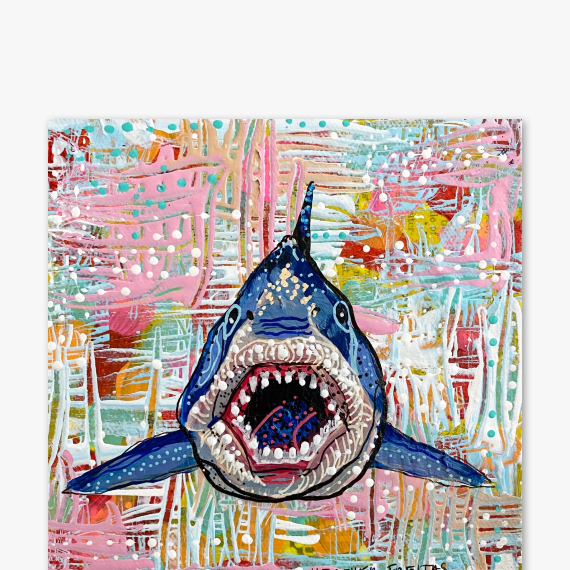 Great White ( Original Painting ) - Heather Freitas - fine art home deccor