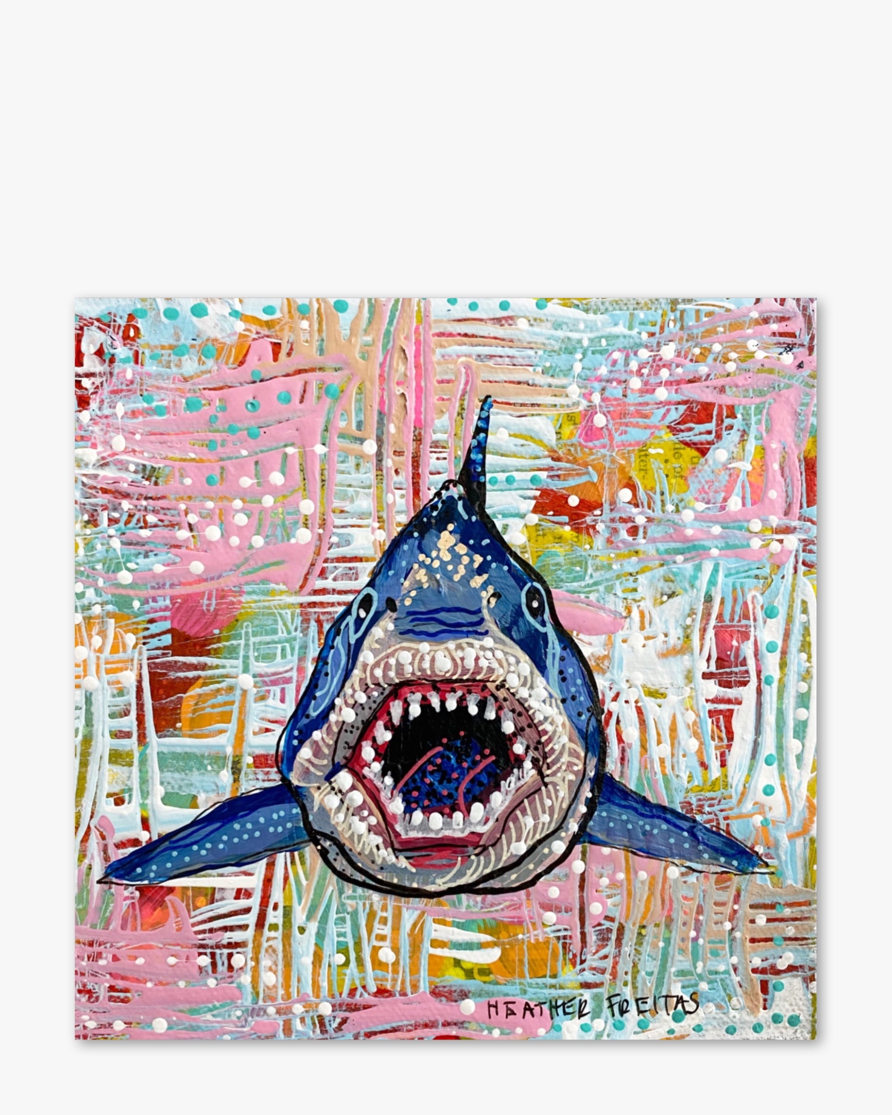 Great White ( Original Painting ) - Heather Freitas - fine art home deccor