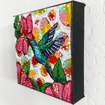 Hibiscus Hummingbird ( Original Painting ) - Heather Freitas - fine art home deccor