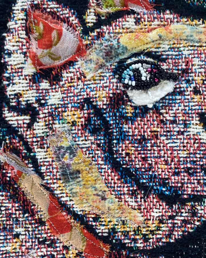 When Pigs Fly ( Fine Art Tapestry With Beaded Accent )