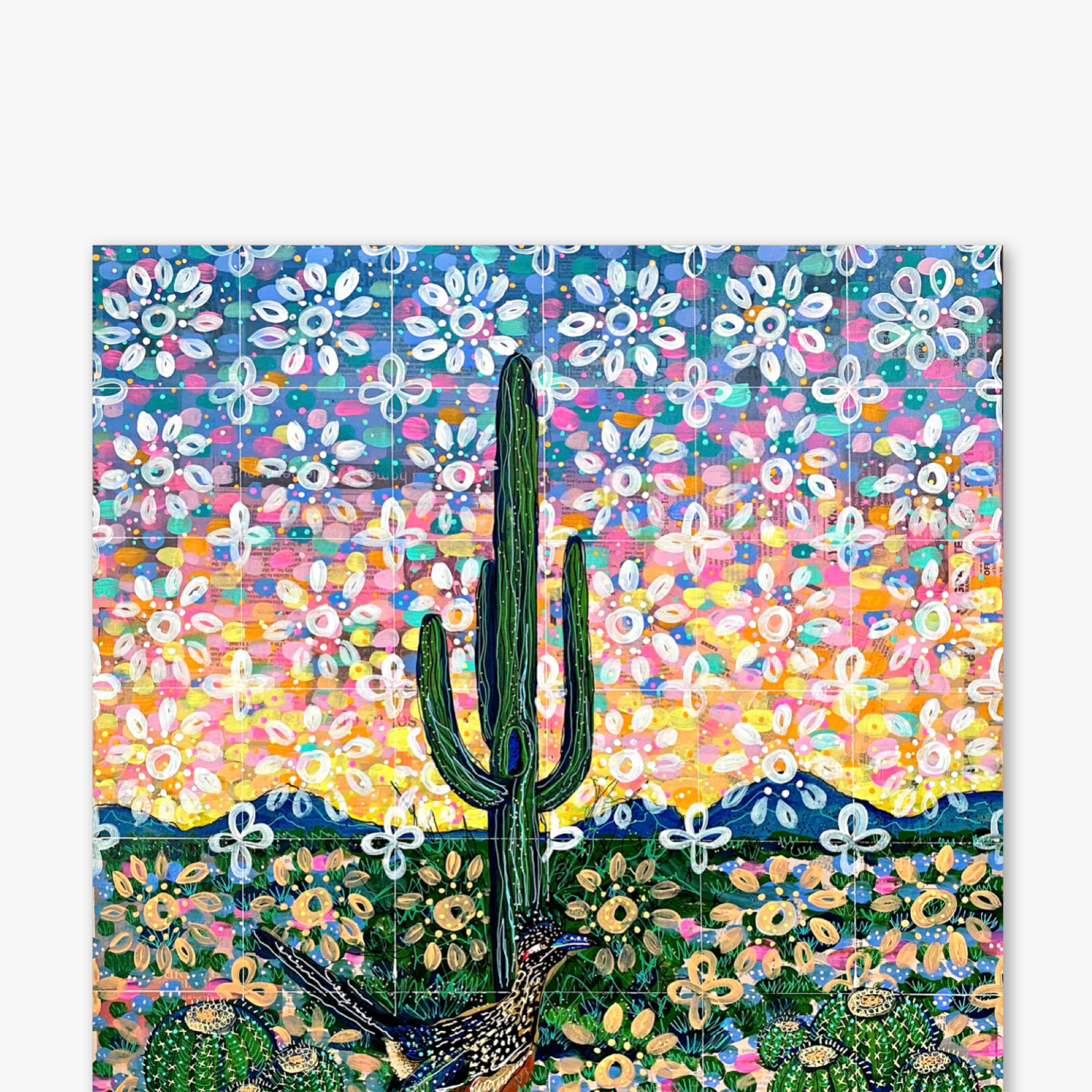 Arizona Tile ( Original Painting ) - Heather Freitas - fine art home deccor