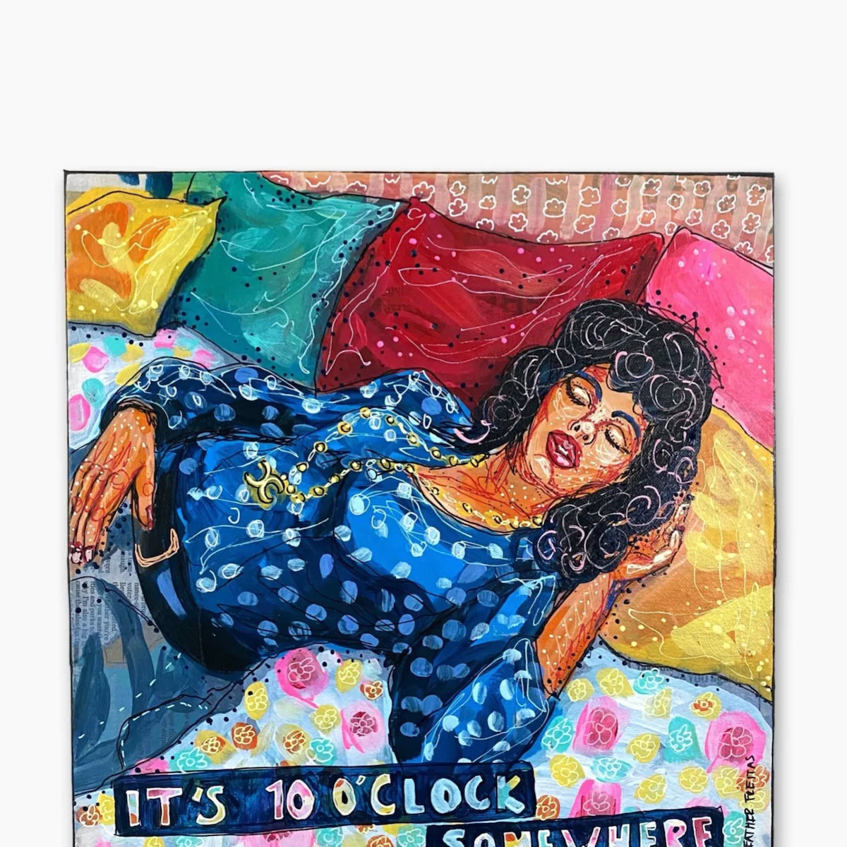 It’s 10 O’clock Somewhere, Early Bird Special ( Original Painting ) - Heather Freitas - fine art home deccor