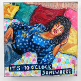 It’s 10 O’clock Somewhere, Early Bird Special ( Original Painting ) - Heather Freitas - fine art home deccor
