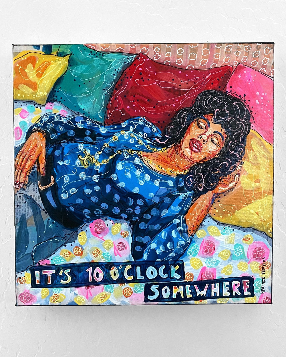 It’s 10 O’clock Somewhere, Early Bird Special ( Original Painting ) - Heather Freitas - fine art home deccor