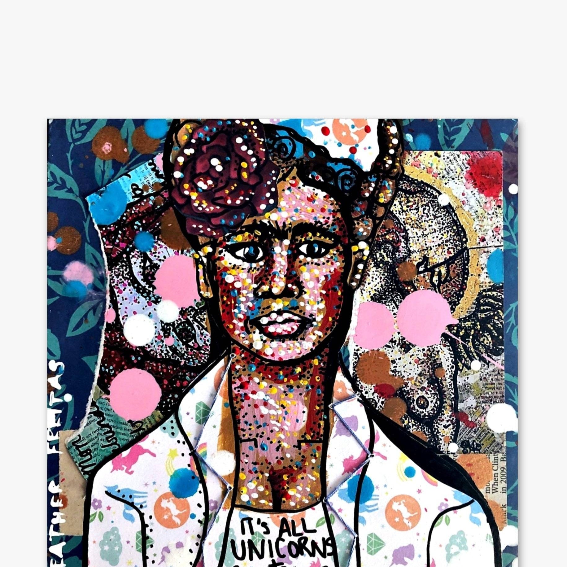 It’s All Unicorns And Rainbows (Frida) - Heather Freitas - fine art home deccor