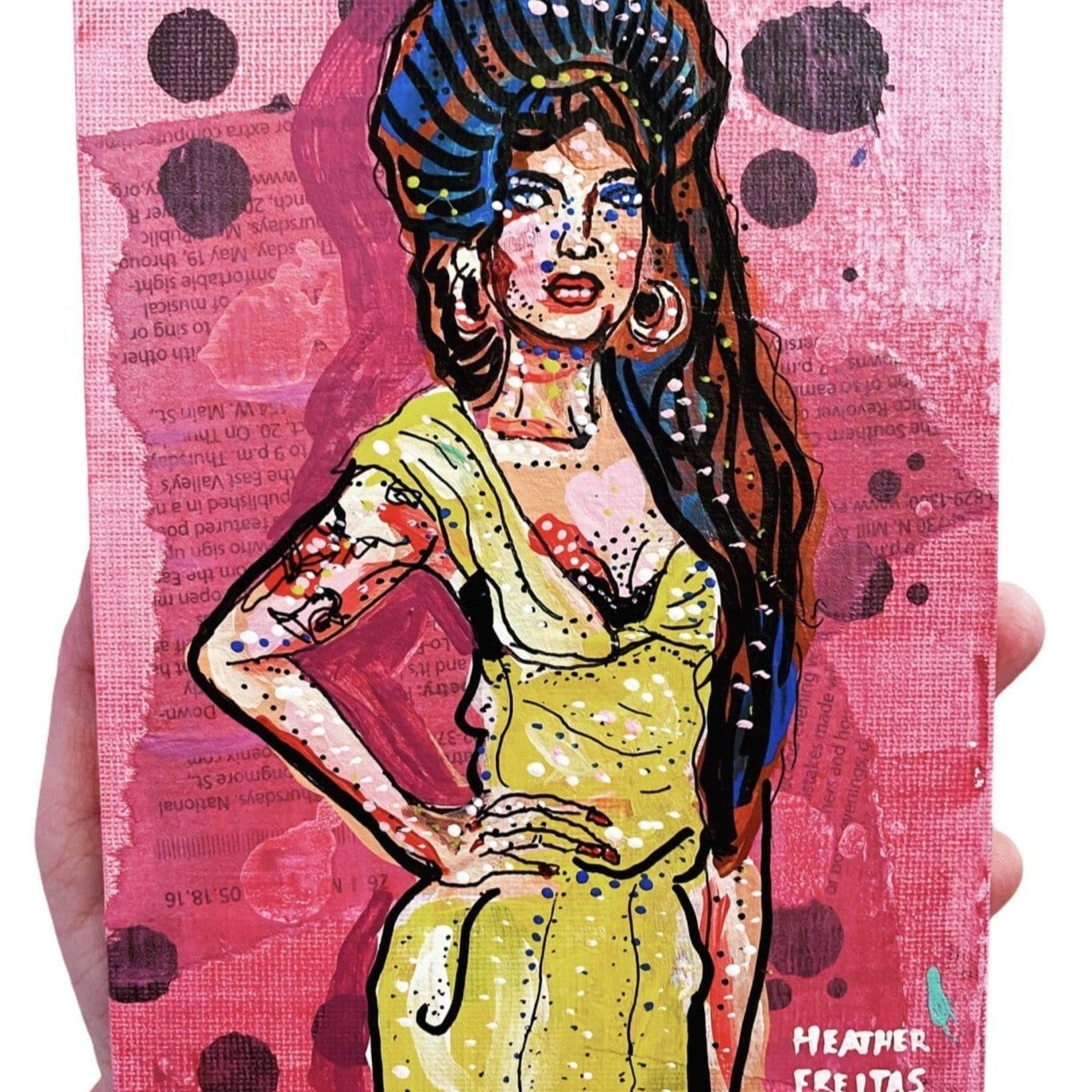 Jazz- Amy Winehouse - Heather Freitas - fine art home deccor