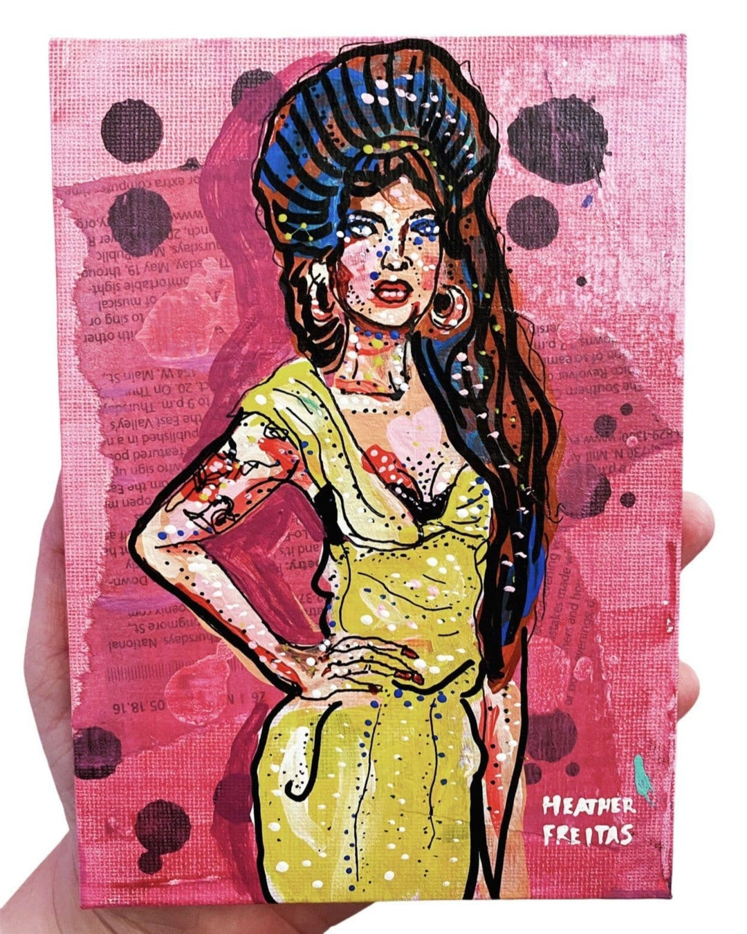 Jazz- Amy Winehouse - Heather Freitas - fine art home deccor