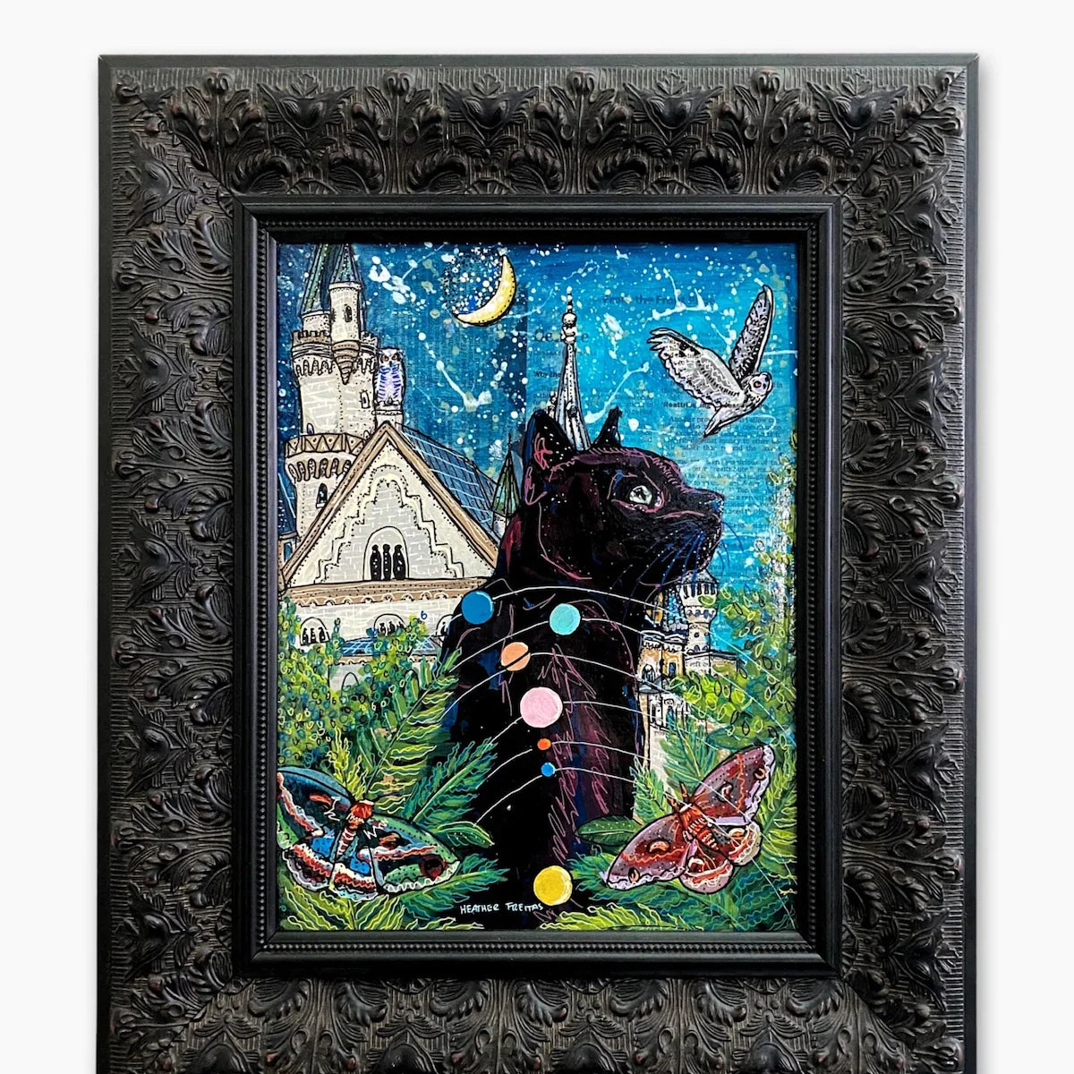 Jupiter, Castle Cat ( Original Painting ) - Heather Freitas - fine art home deccor