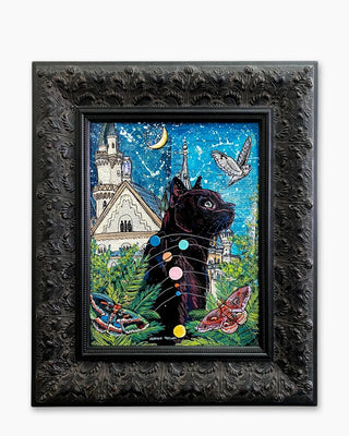 Jupiter, Castle Cat ( Original Painting ) - Heather Freitas - fine art home deccor