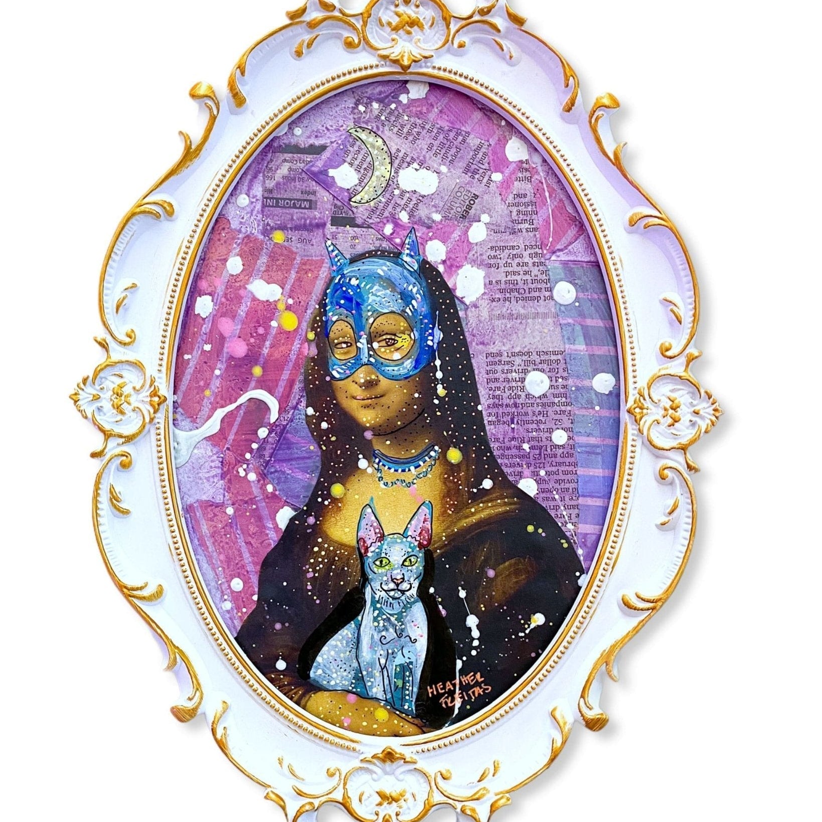 Kat Woman With A K - Mona Lisa Remastered - Heather Freitas - fine art home deccor