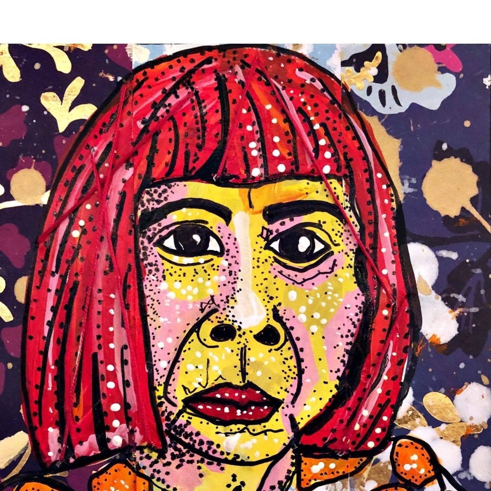 Kusama Portait Study - Heather Freitas - fine art home deccor