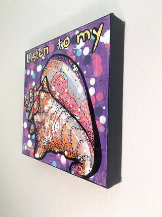Listen to my conch - Heather Freitas - fine art home deccor