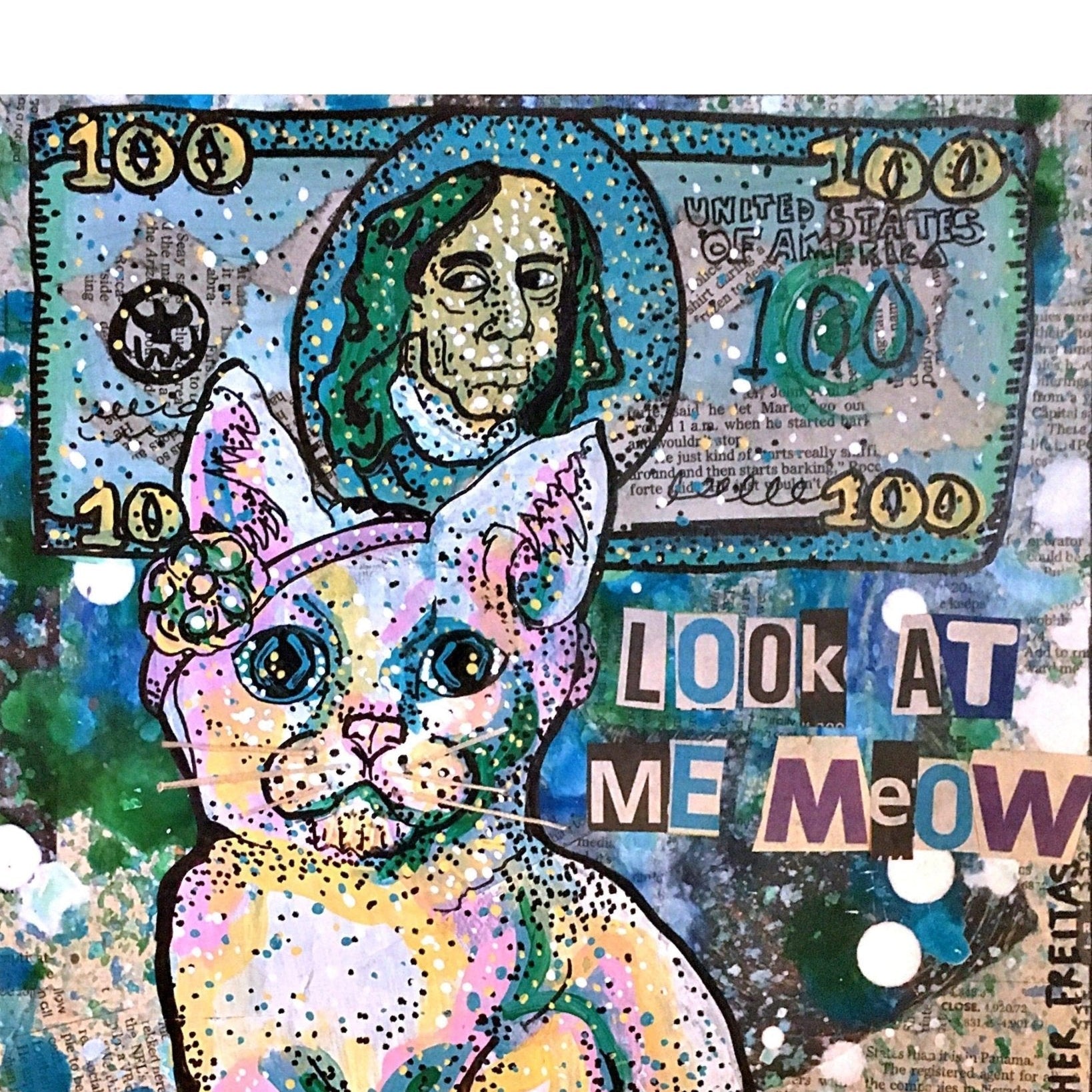 Look at Me Meow - Heather Freitas - fine art home deccor