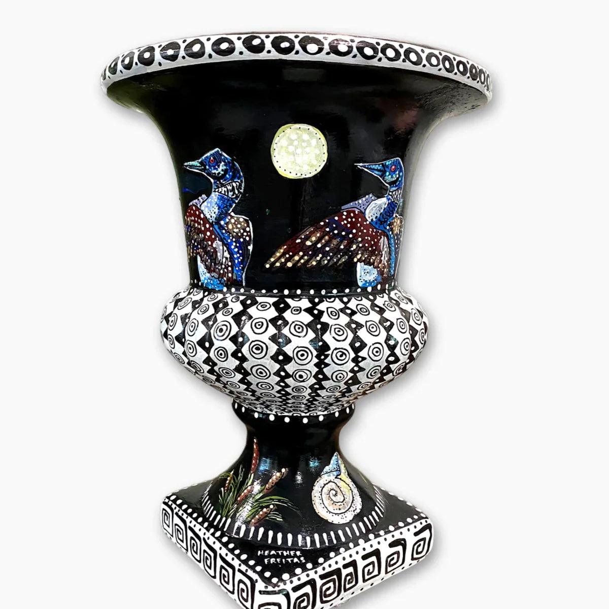 Loon Lakeside Urn - Heather Freitas - fine art home deccor