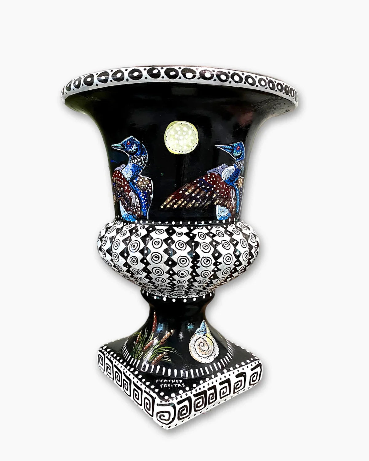 Loon Lakeside Urn - Heather Freitas - fine art home deccor