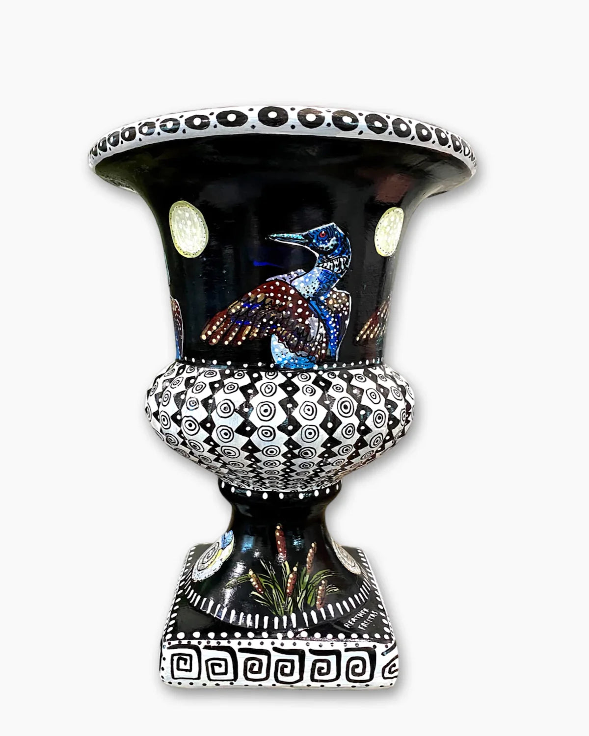 Loon Lakeside Urn - Heather Freitas - fine art home deccor