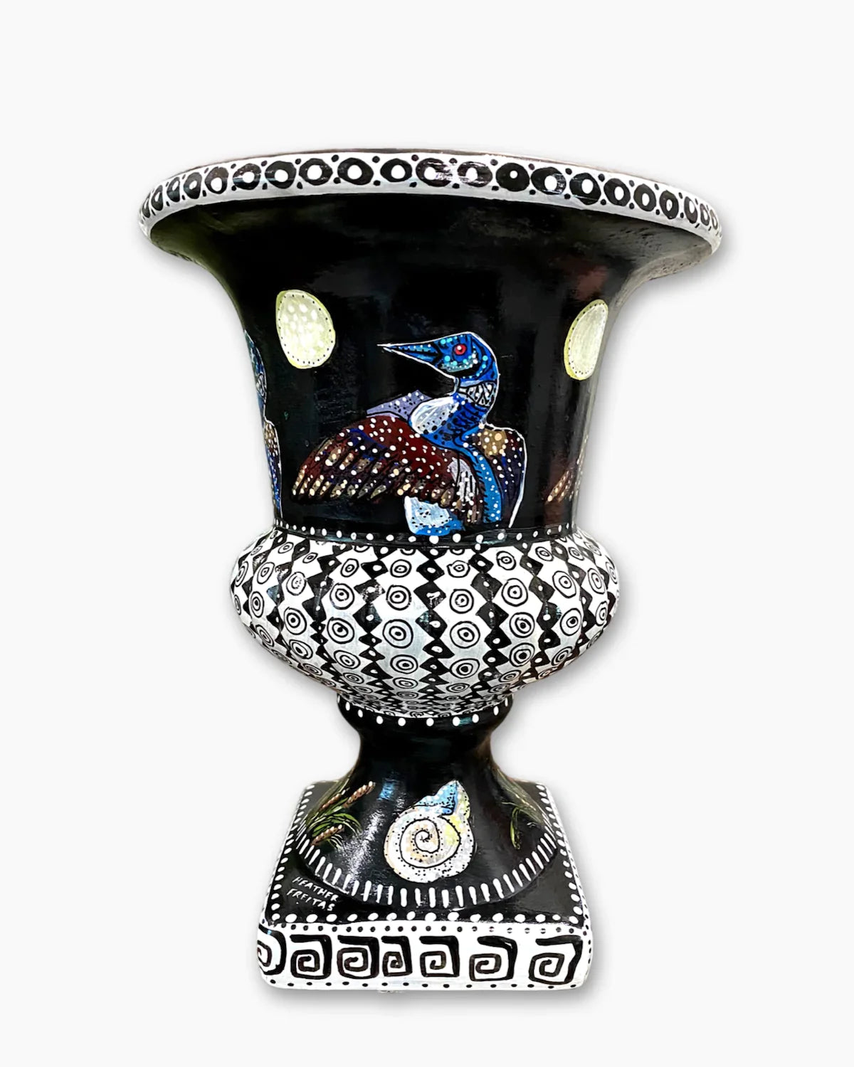 Loon Lakeside Urn - Heather Freitas - fine art home deccor