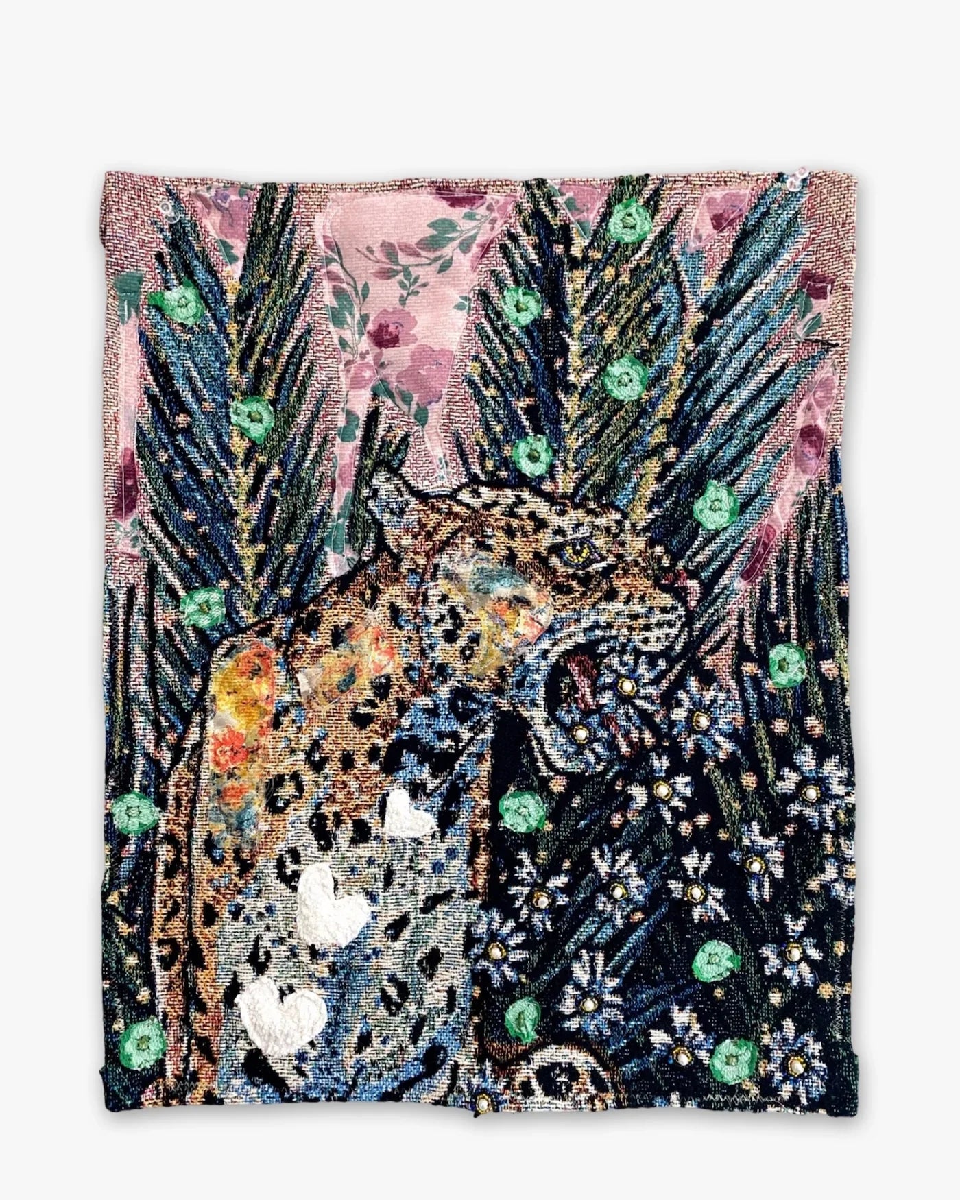 Love Me, Love Me Not ( Fine Art Tapestry With Beaded Accents ) - Heather Freitas - fine art home deccor