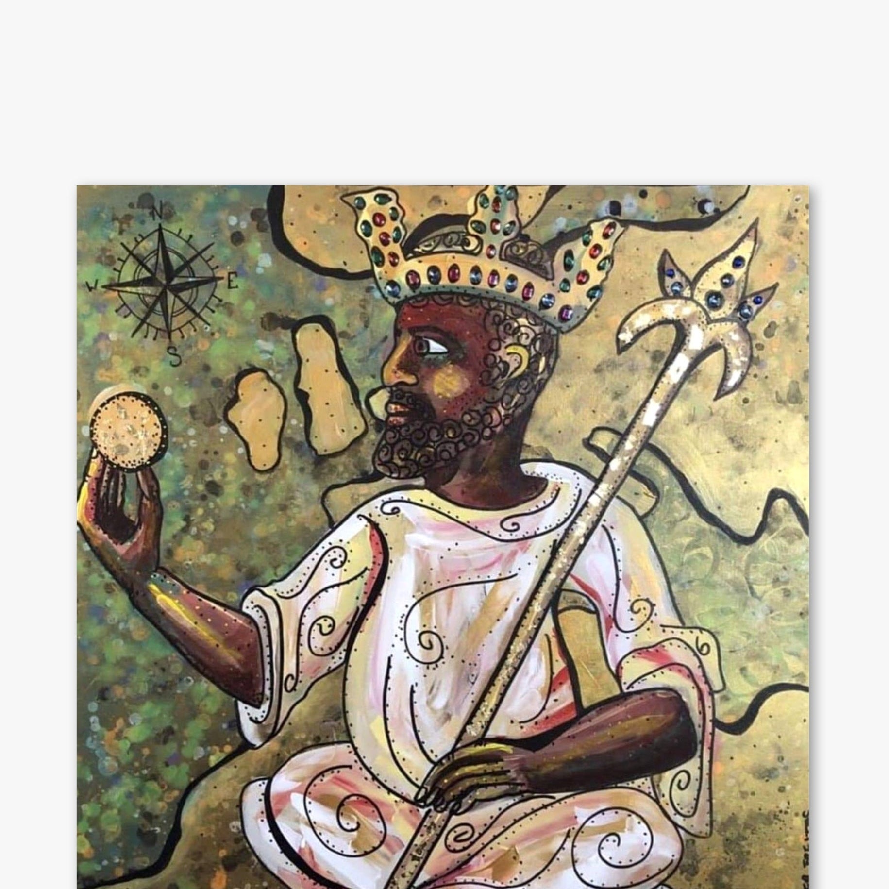 Mansa Musa ( Original Painting ) - Heather Freitas - fine art home deccor