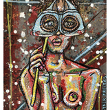Masked Polilla * does not come framed - Heather Freitas - fine art home deccor