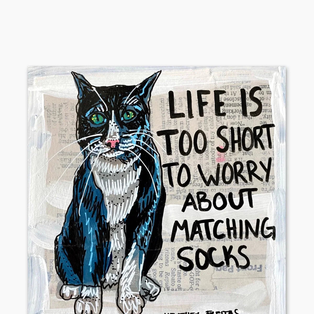 Matching Socks ( Original Painting ) - Heather Freitas - fine art home deccor