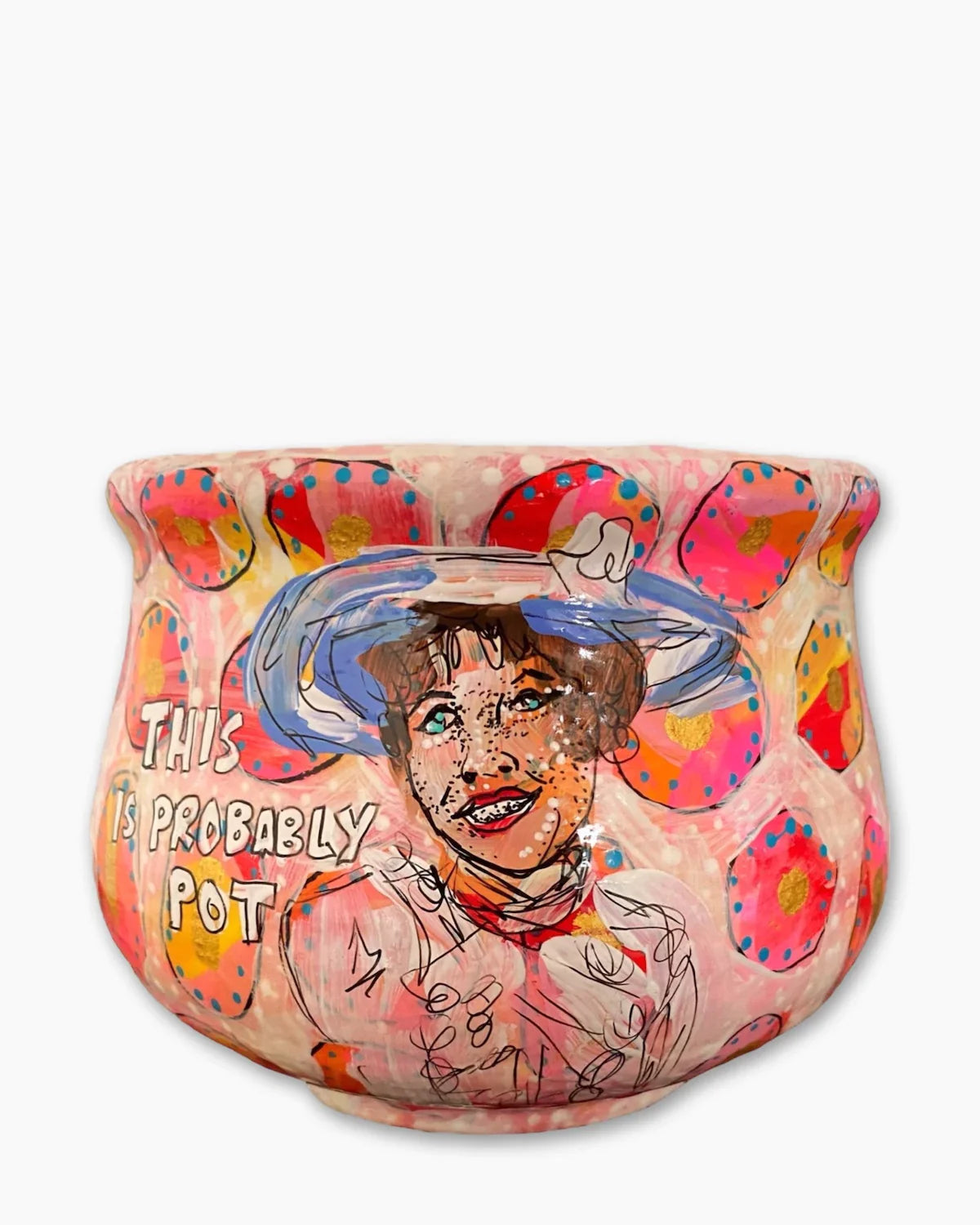 Meet Mary Yoshi Planter With 23k Gold Accents - Heather Freitas - fine art home deccor