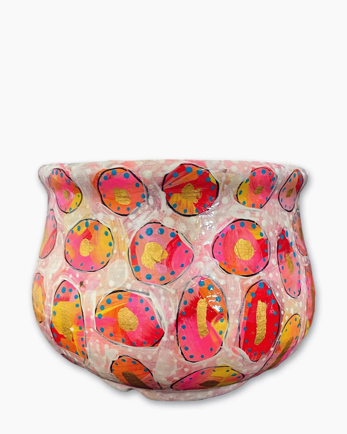 Meet Mary Yoshi Planter With 23k Gold Accents - Heather Freitas - fine art home deccor