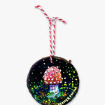 Mellow Mushroom - Hand Painted Ornament - Heather Freitas - fine art home deccor