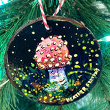 Mellow Mushroom - Hand Painted Ornament - Heather Freitas - fine art home deccor