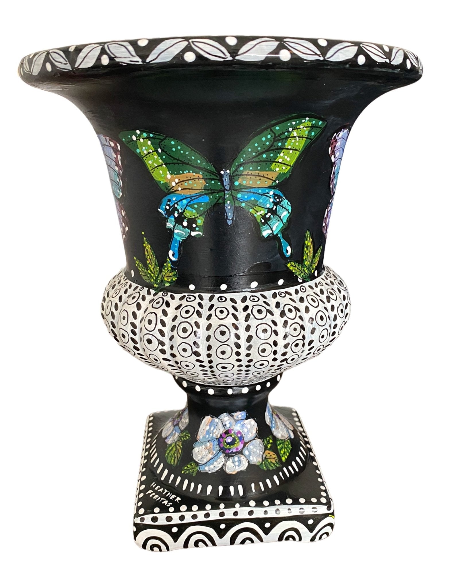 Metamorphosis Butterfly Urn Vase - Heather Freitas - fine art home deccor